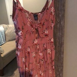Pink Floral Maxi Dress